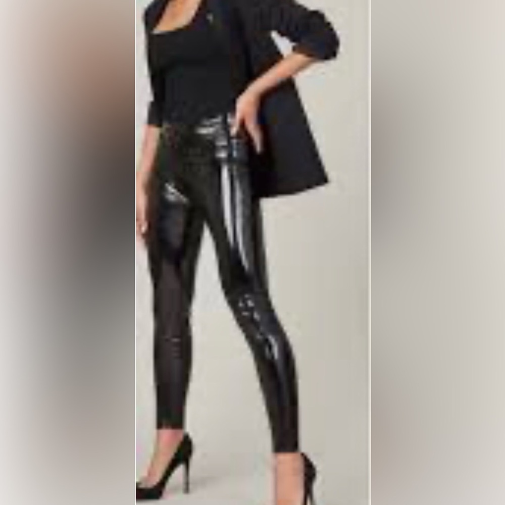 Spanx Faux Patent Leather  black